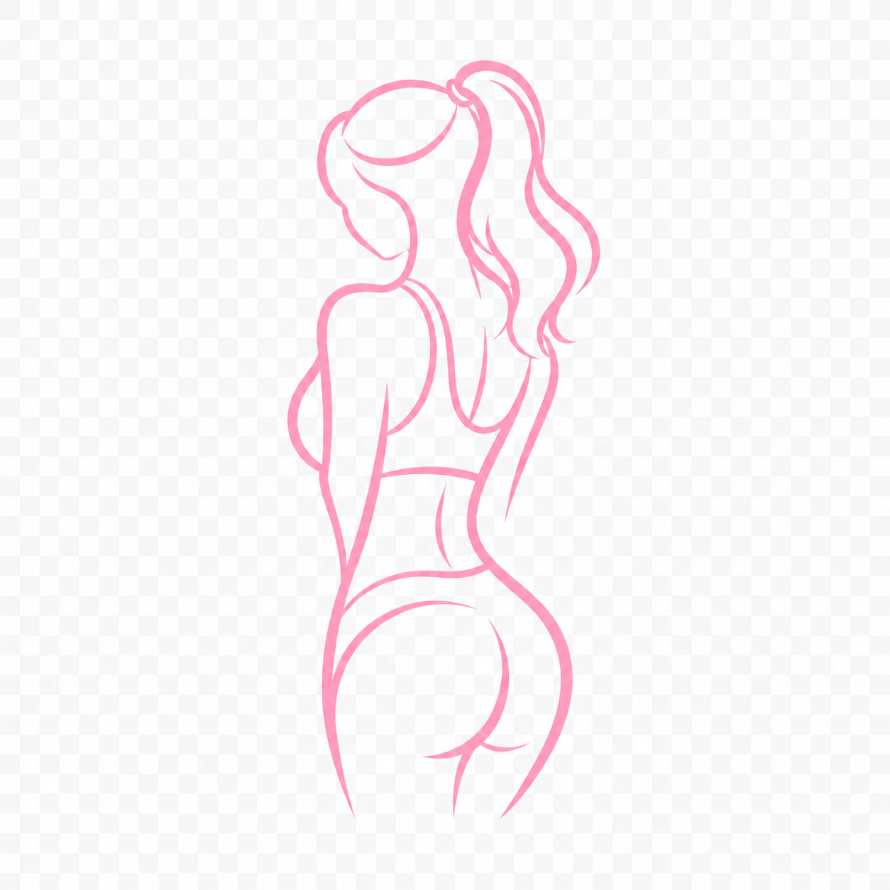 Pink fitness physique icon